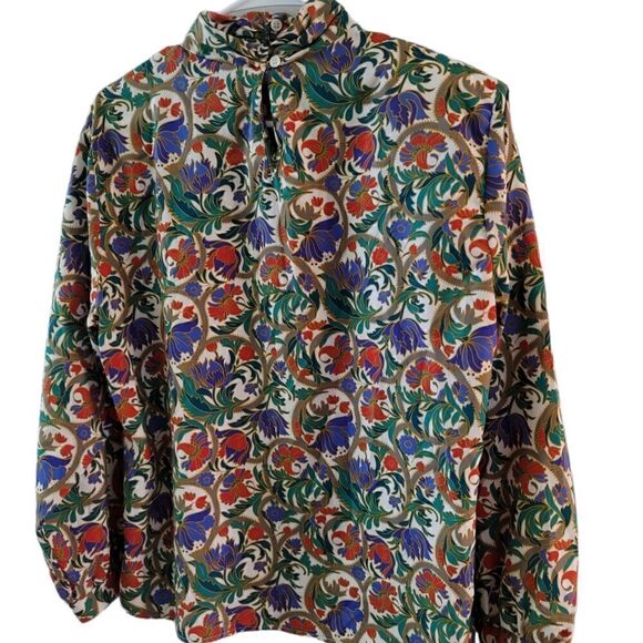 Notations Vintage Mock Neck Blouse - Picture 4 of 16